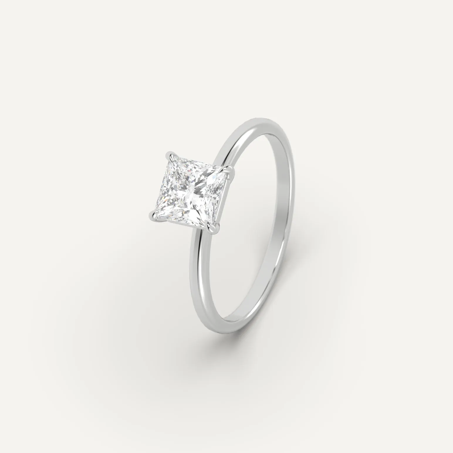 1 carat Princess Cut Diamond Ring