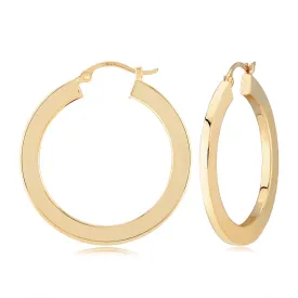 14k Flat Hoop Earrings