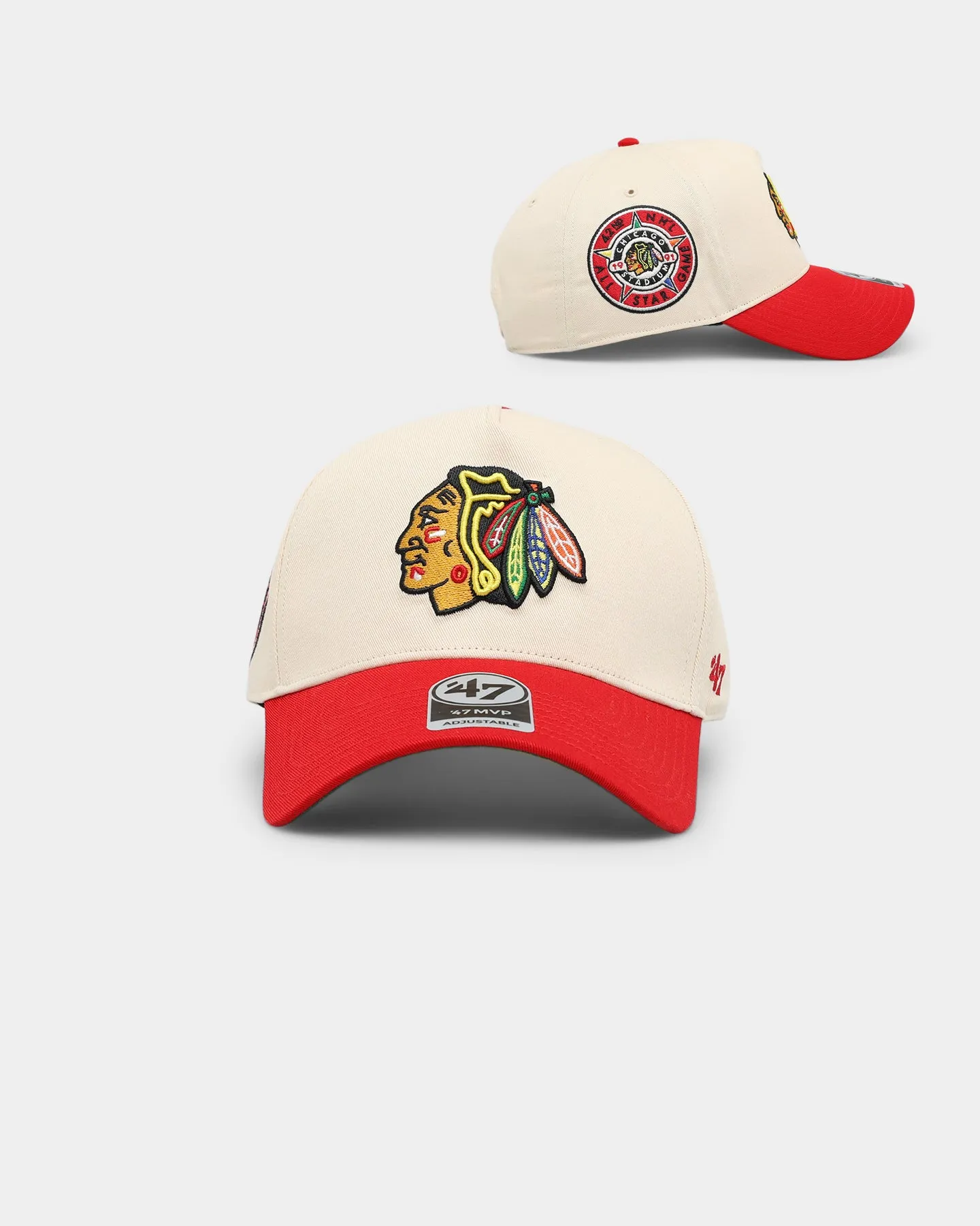 47 Brand Chicago Blackhawks MVP DT Snapback Natural/Red