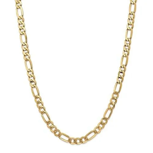 7.00mm Flat Figaro Chain Necklace