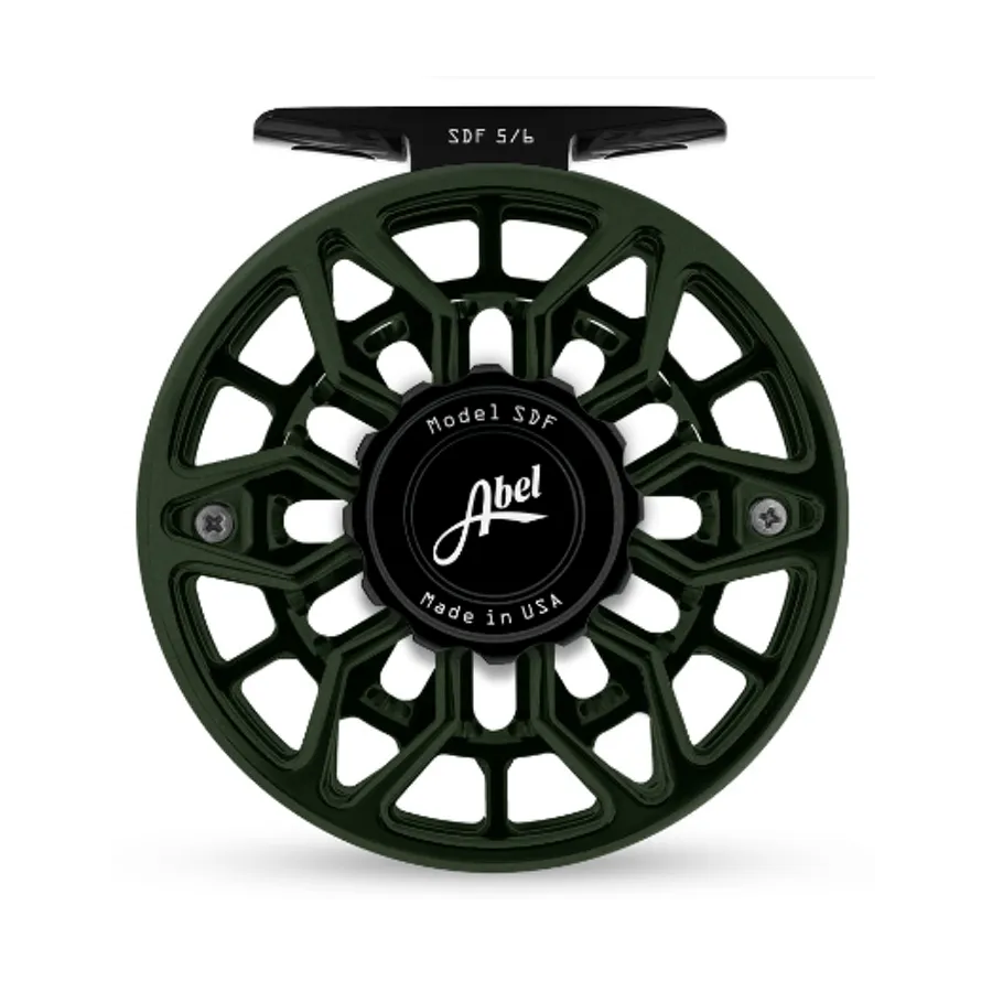 Abel SDF Ported 5/6 Reel Satin Deep Green Black/Black