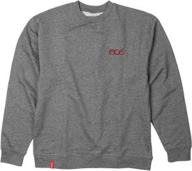 Ace Hutch Crew Sweatshirt - MEDIUM Gunmetal/Red