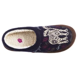 Acorn Forest Mule Slipper - Navy Moose