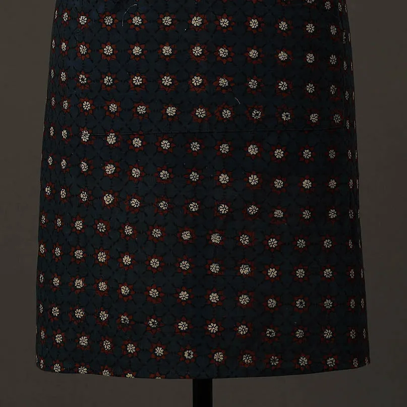 Ajrakh Block Printed Cotton Apron with Pocket