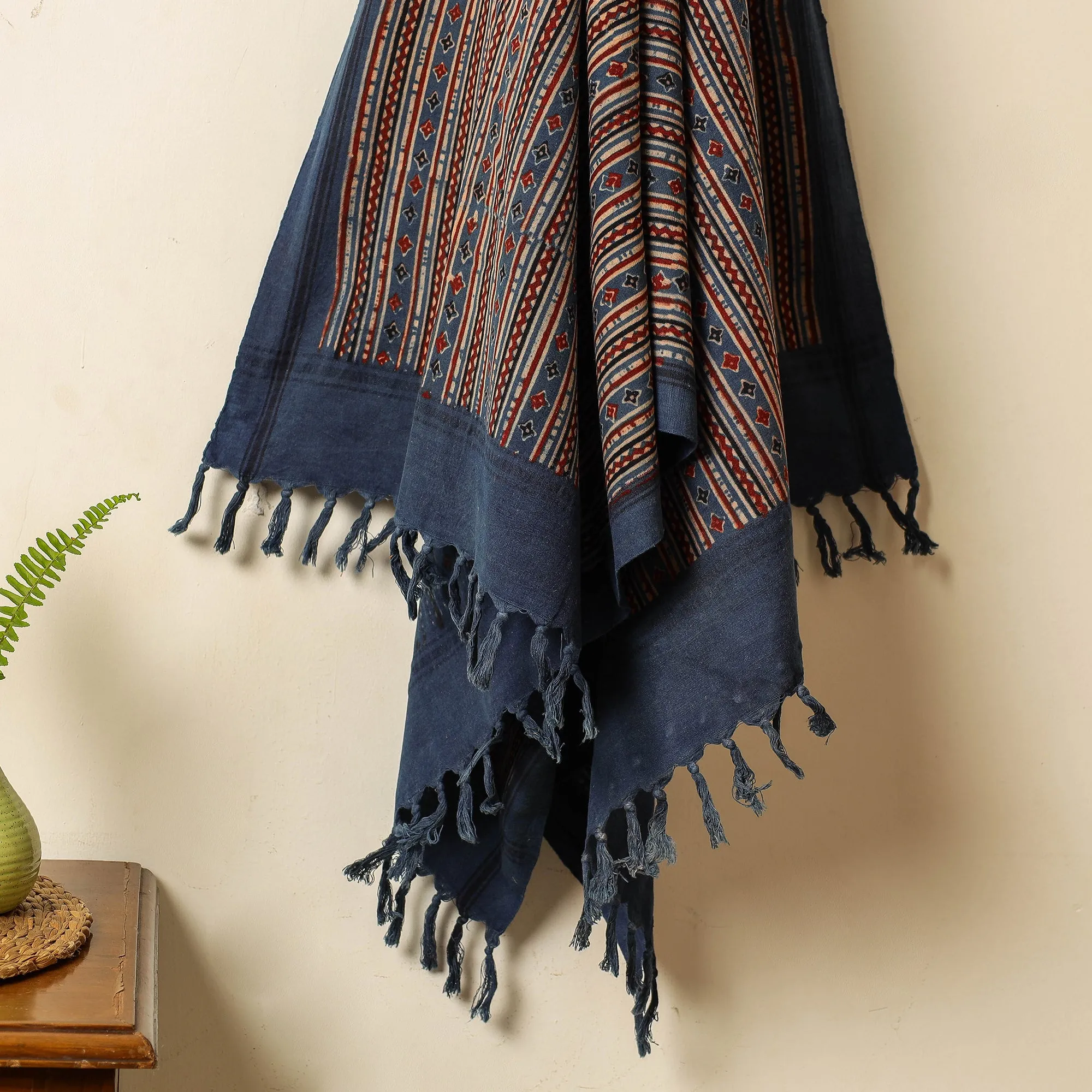 Ajrakh Block Printed Handloom Cotton Towel