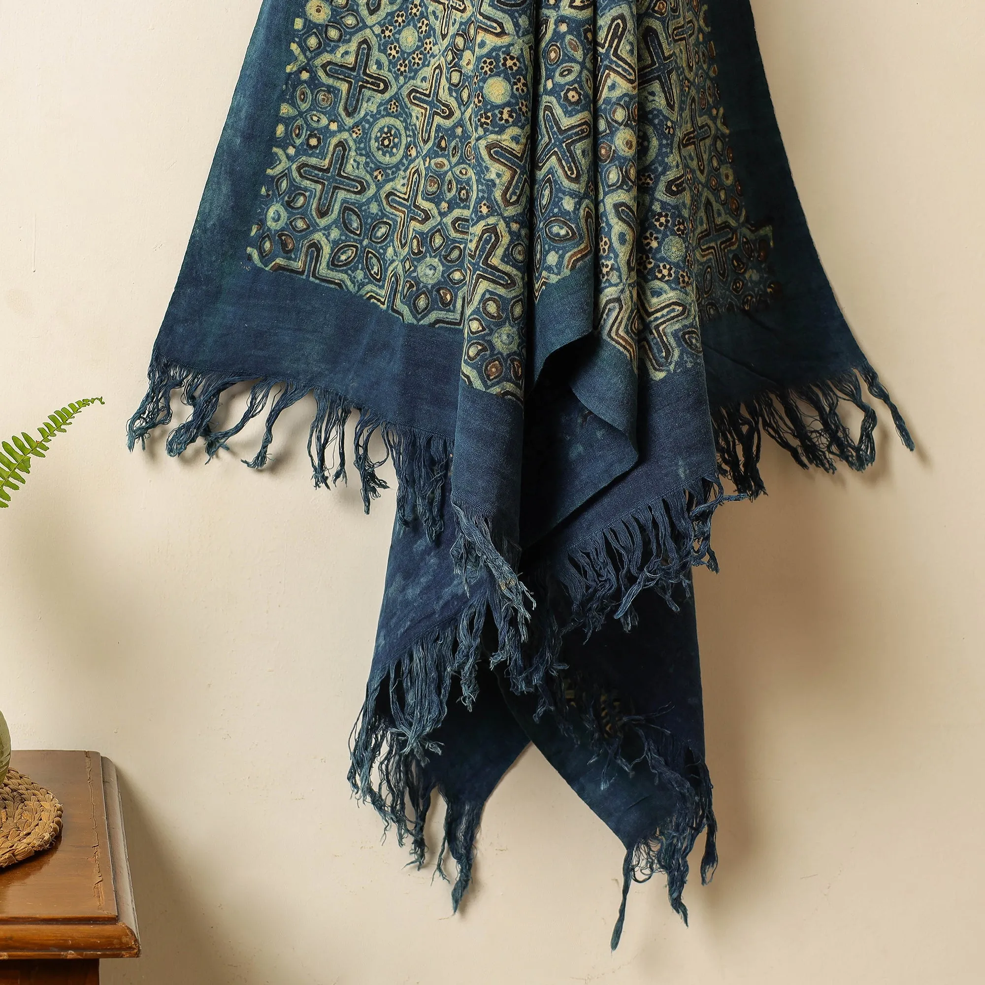 Ajrakh Block Printed Handloom Cotton Towel