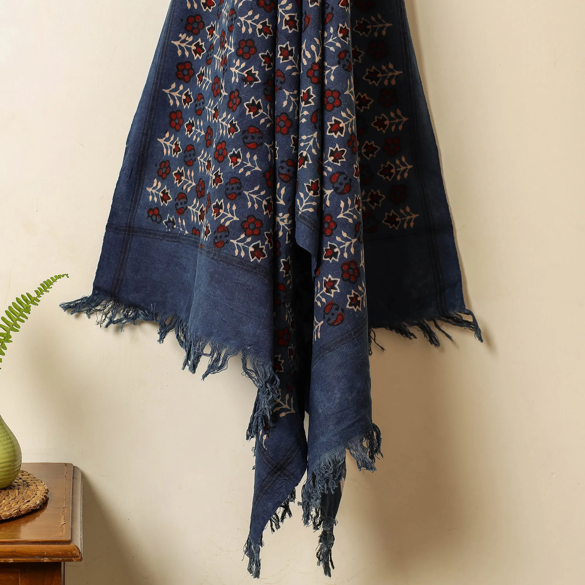 Ajrakh Block Printed Handloom Cotton Towel