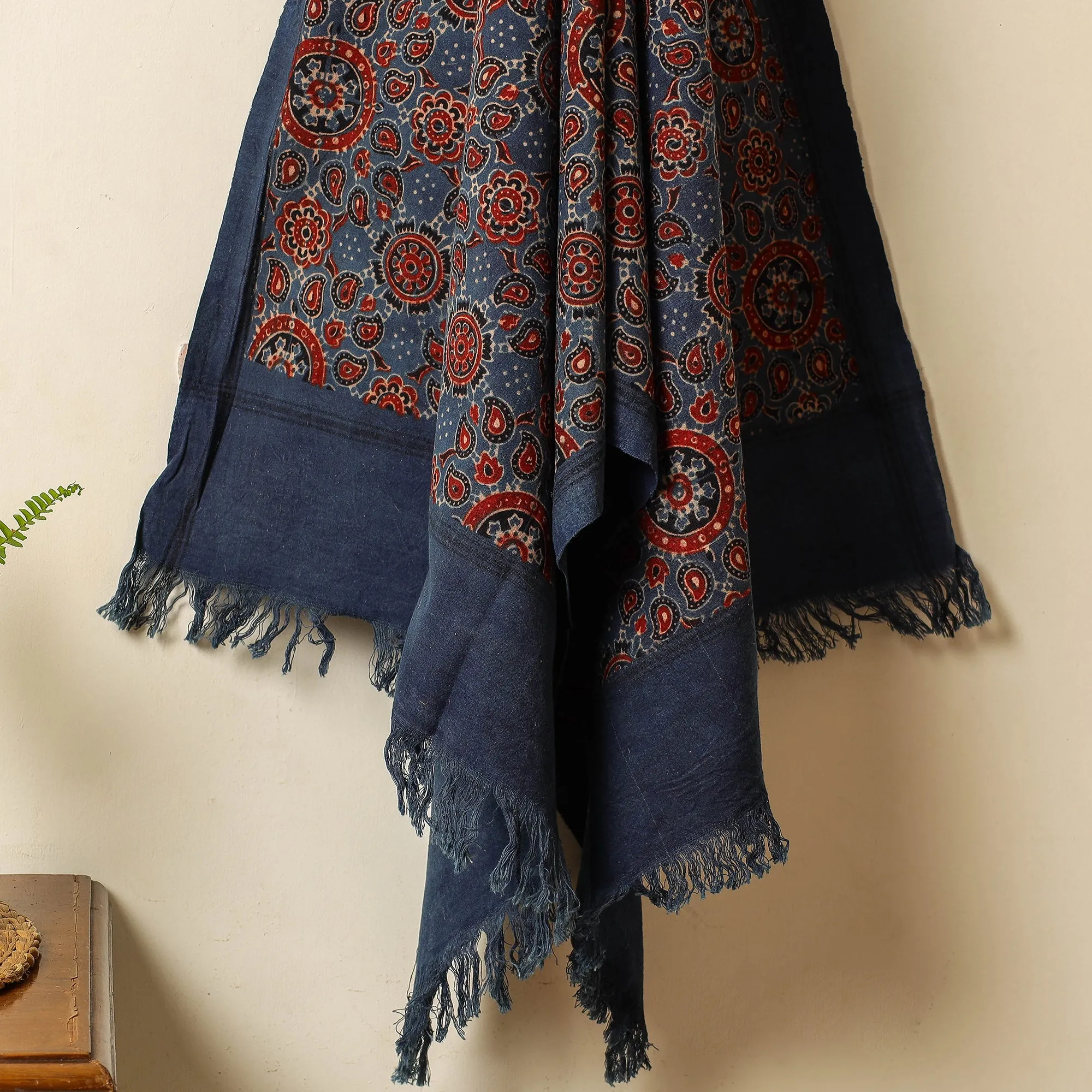 Ajrakh Block Printed Handloom Cotton Towel