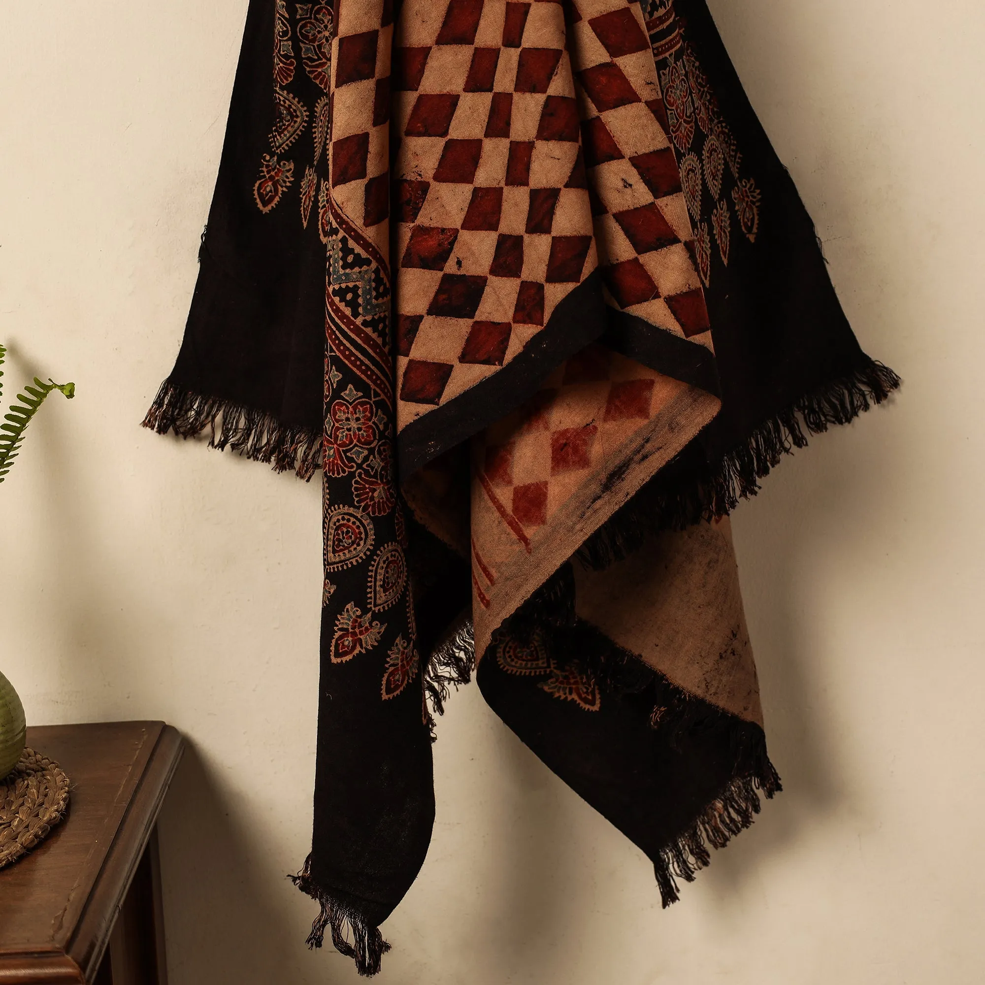 Ajrakh Block Printed Handloom Cotton Towel