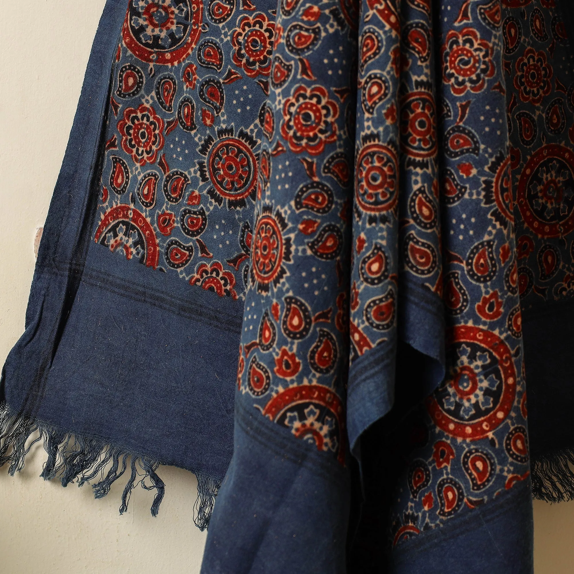 Ajrakh Block Printed Handloom Cotton Towel