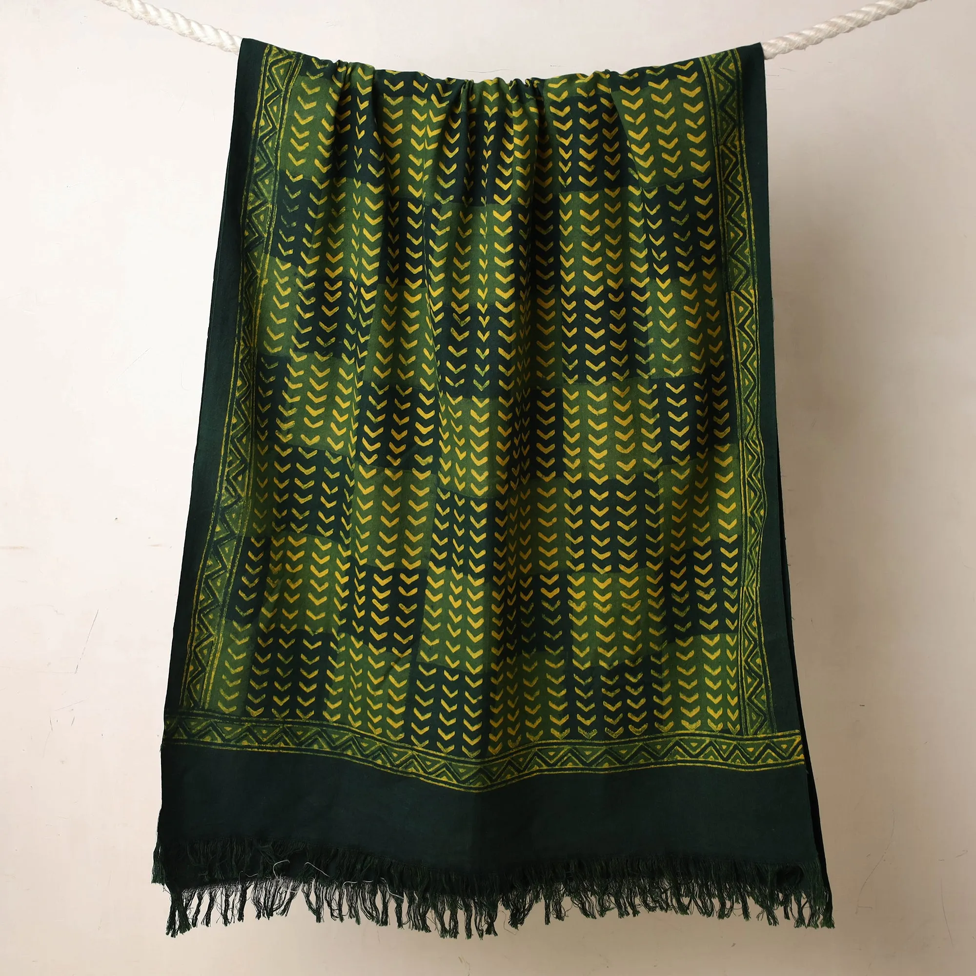 Akola Block Printed Pure Handloom Cotton Towel