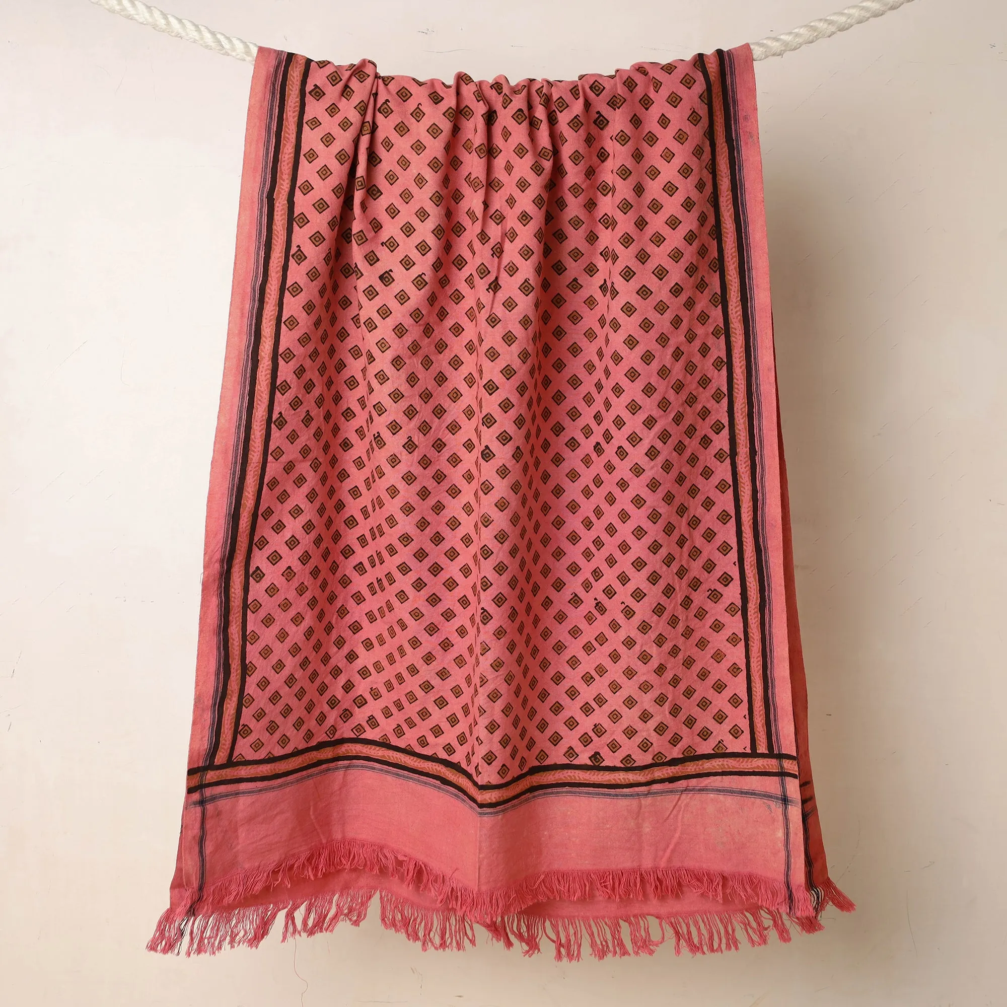 Akola Block Printed Pure Handloom Cotton Towel