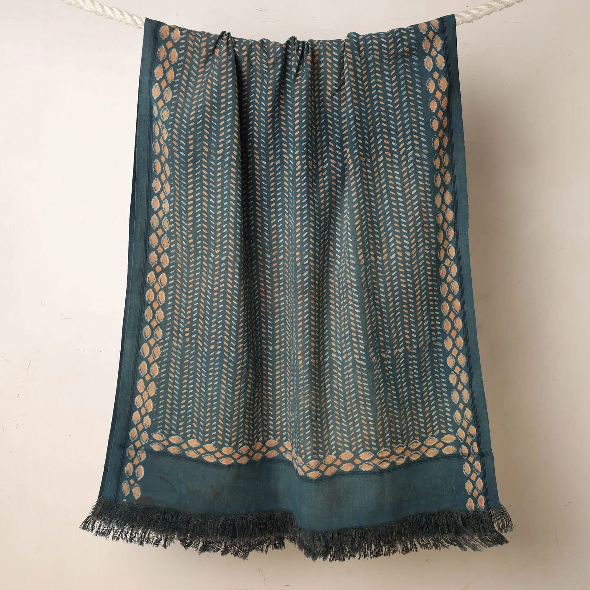 Akola Block Printed Pure Handloom Cotton Towel