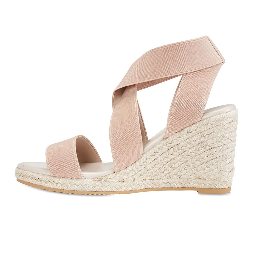 Alamo Espadrille in Blush Fabric