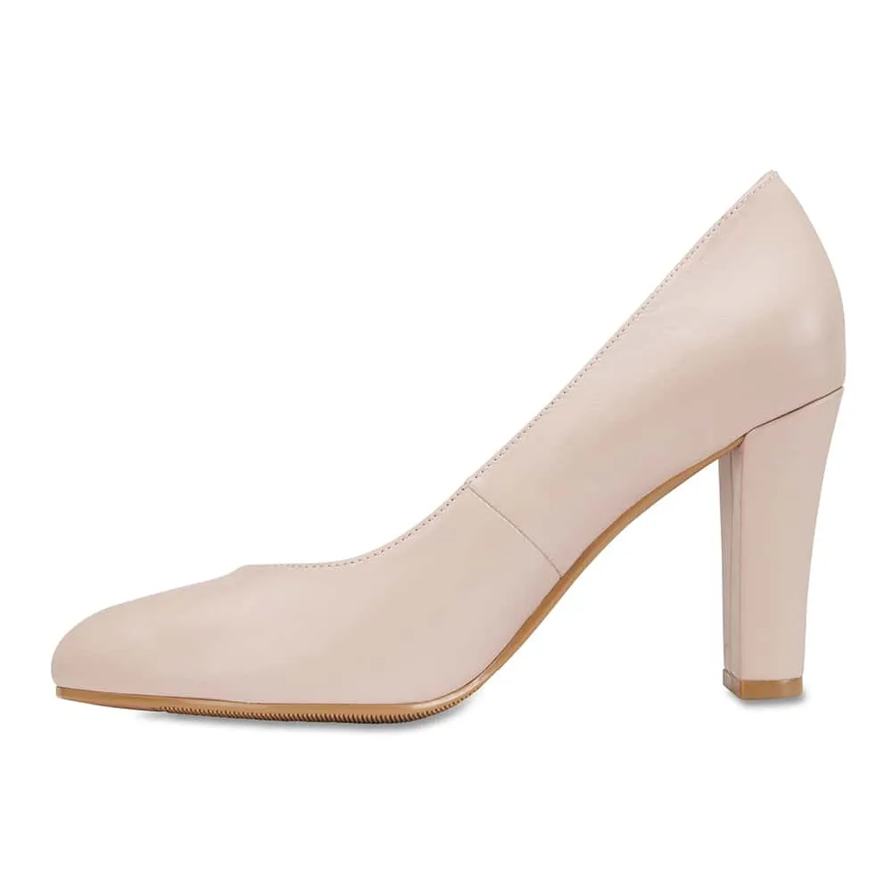 Alibi Heel in Blush Leather