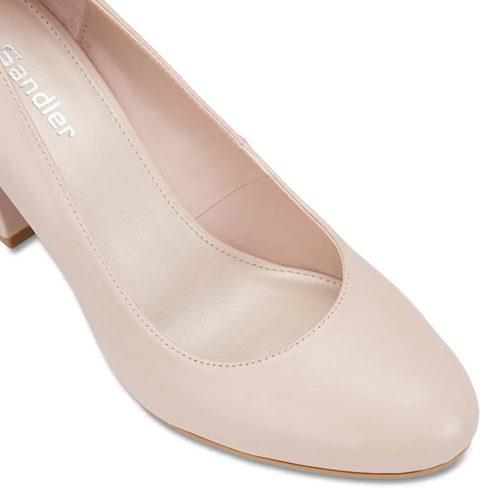 Alibi Heel in Blush Leather