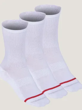 All White 3-Pack Crew Socks