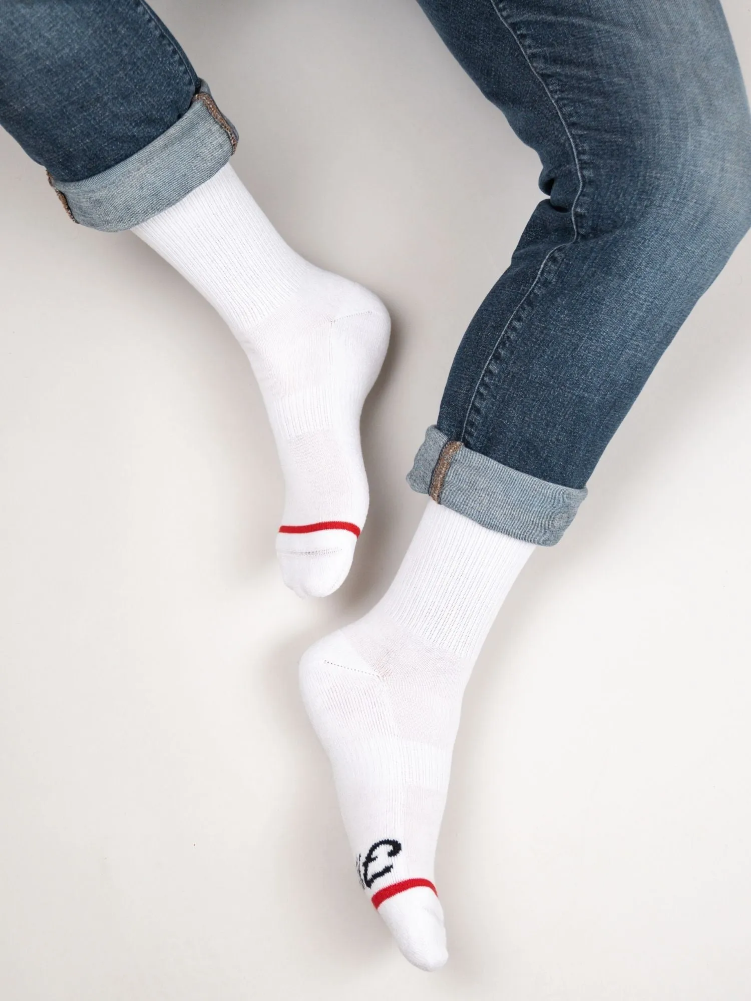 All White 3-Pack Crew Socks