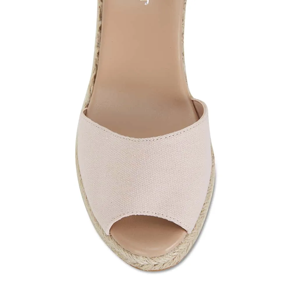 Aloha Espadrille in Blush Fabric