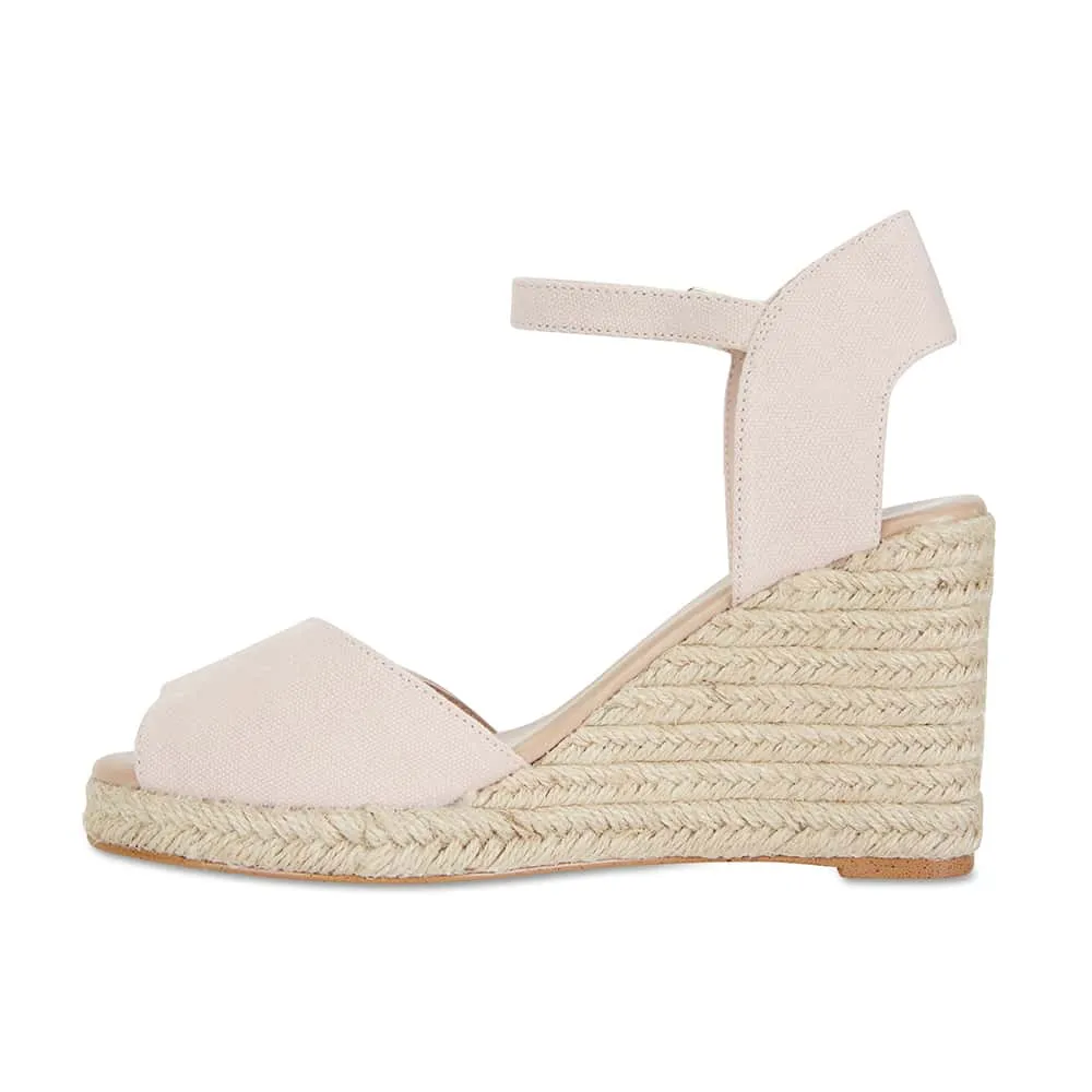 Aloha Espadrille in Blush Fabric