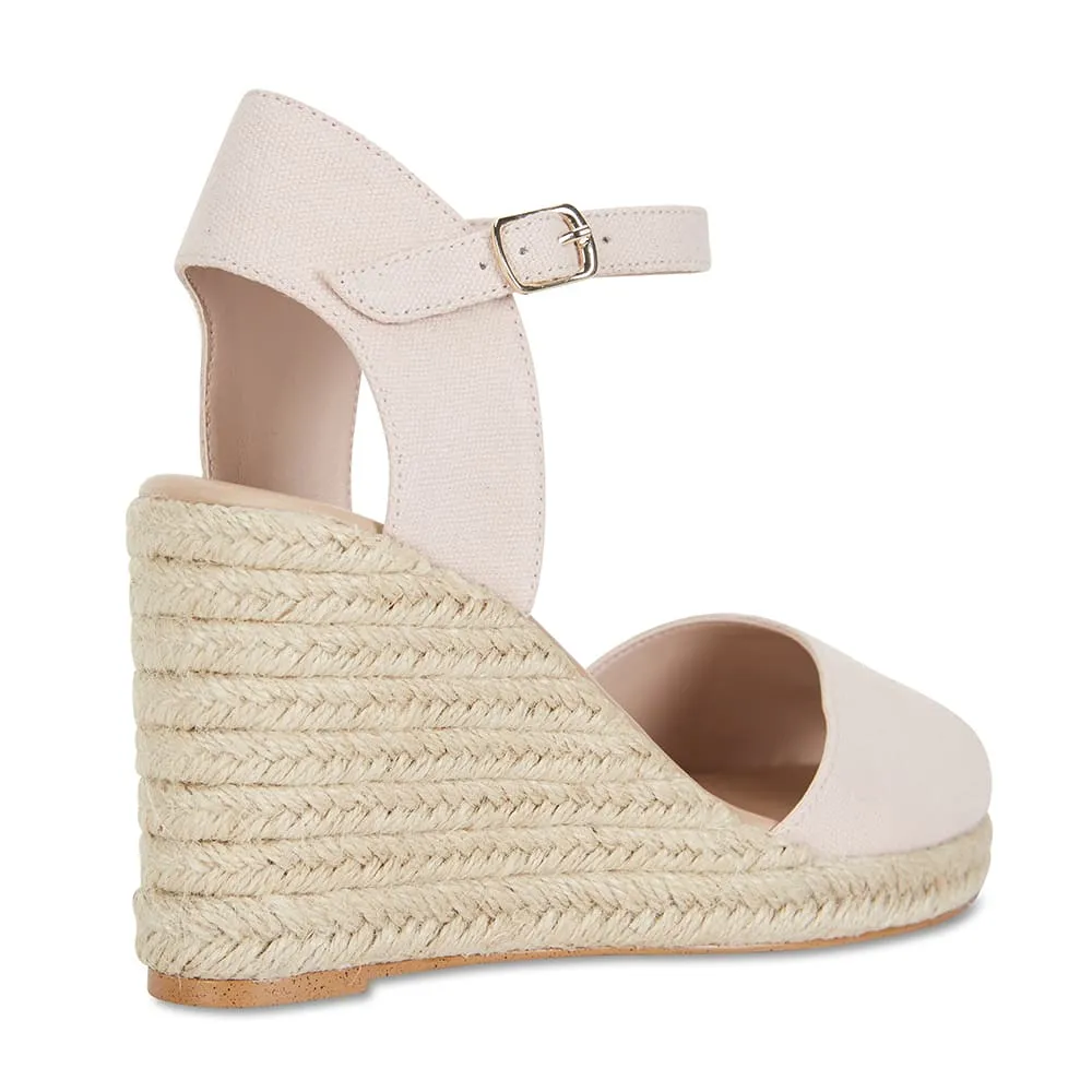 Aloha Espadrille in Blush Fabric