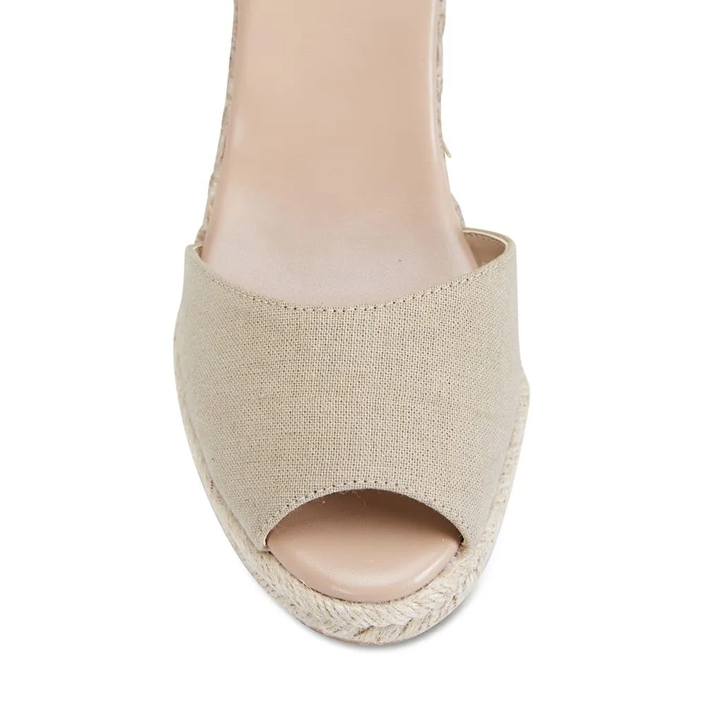 Aloha Espadrille in Taupe Fabric