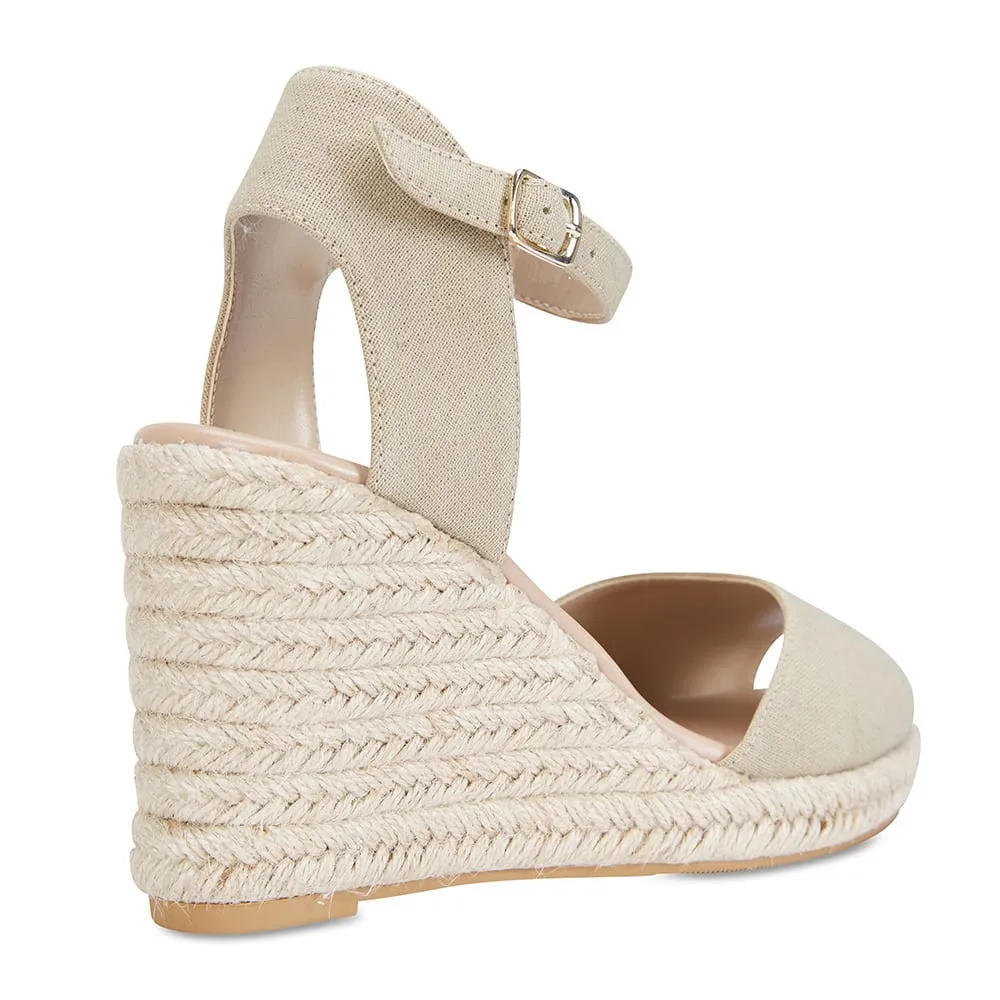 Aloha Espadrille in Taupe Fabric