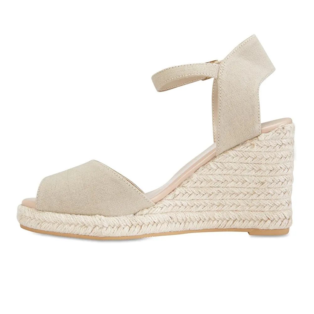 Aloha Espadrille in Taupe Fabric