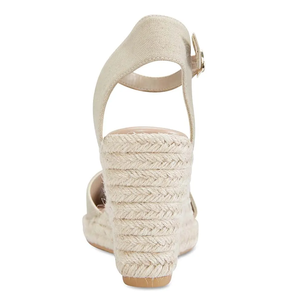 Aloha Espadrille in Taupe Fabric