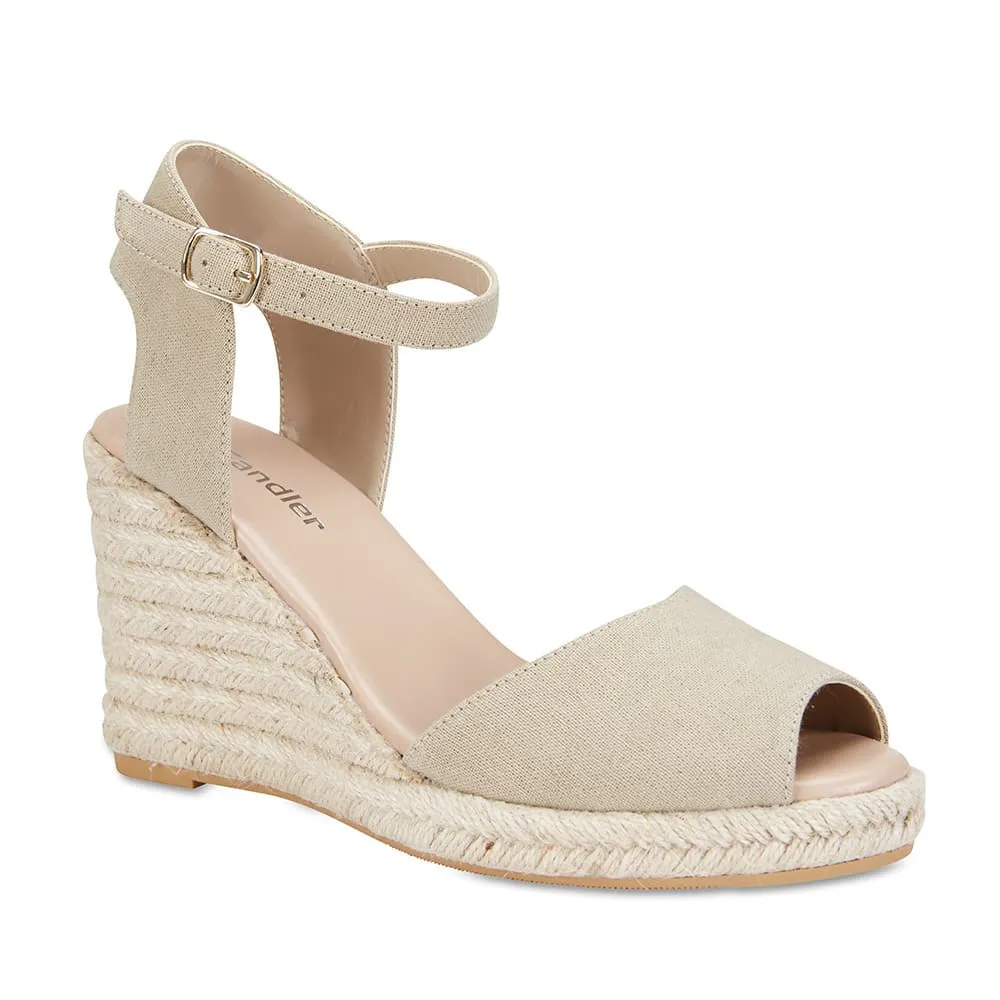 Aloha Espadrille in Taupe Fabric