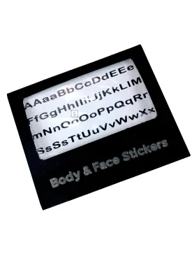 Alphabet Letter Body & Face Stickers