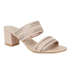 Ambrose Heel in Blush Leather