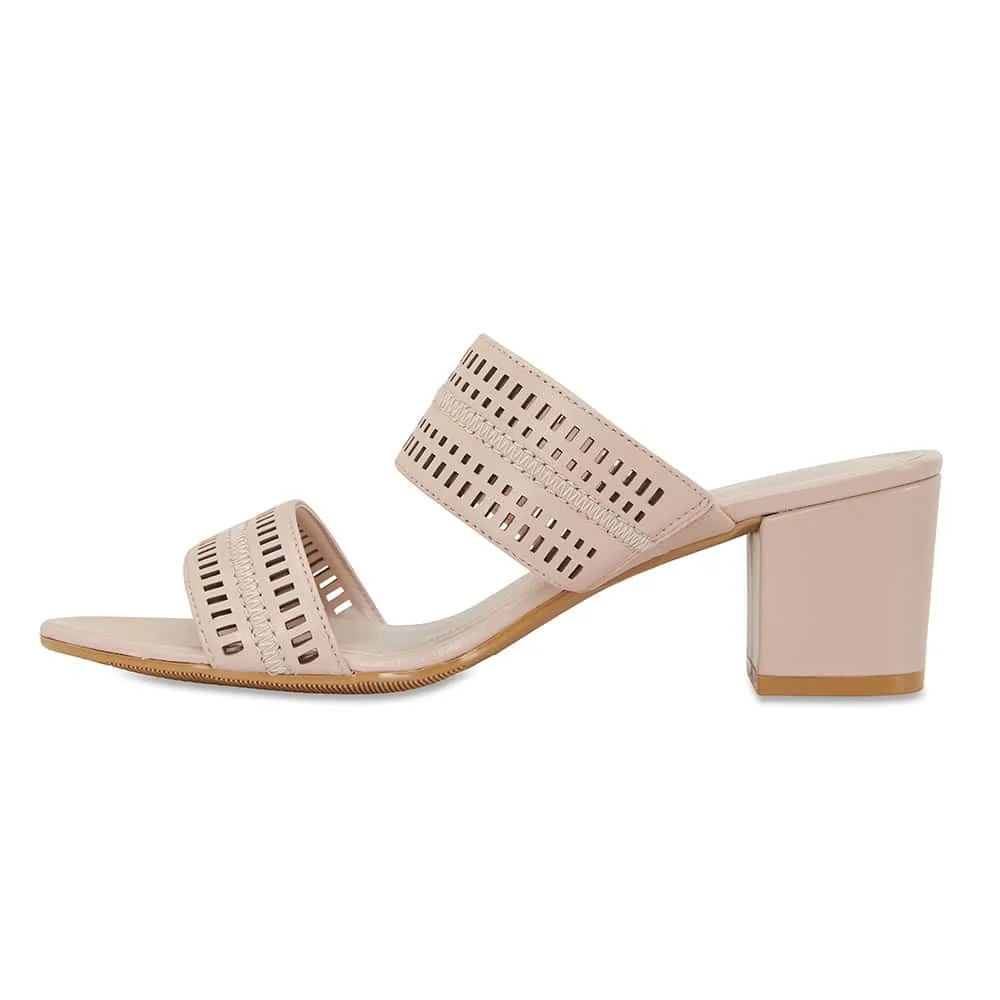 Ambrose Heel in Blush Leather