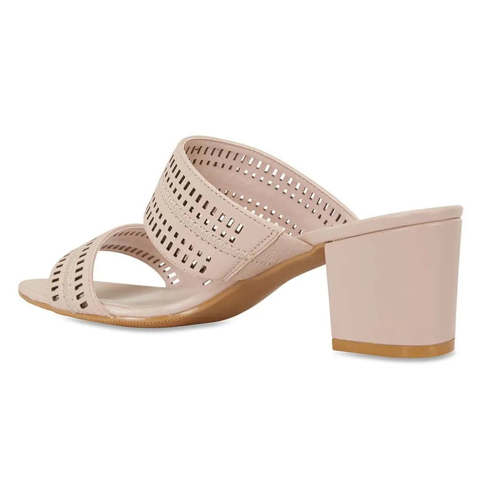 Ambrose Heel in Blush Leather