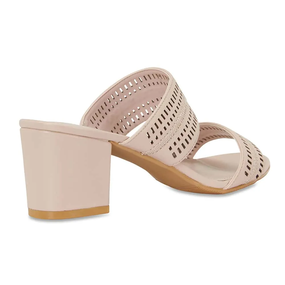 Ambrose Heel in Blush Leather