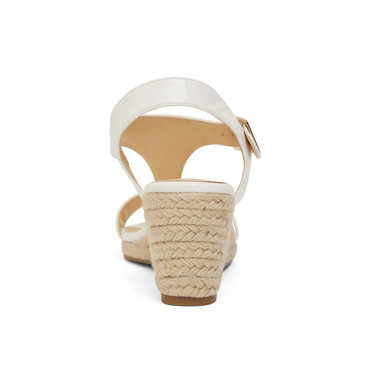 Anchor Espadrille in White Fabric