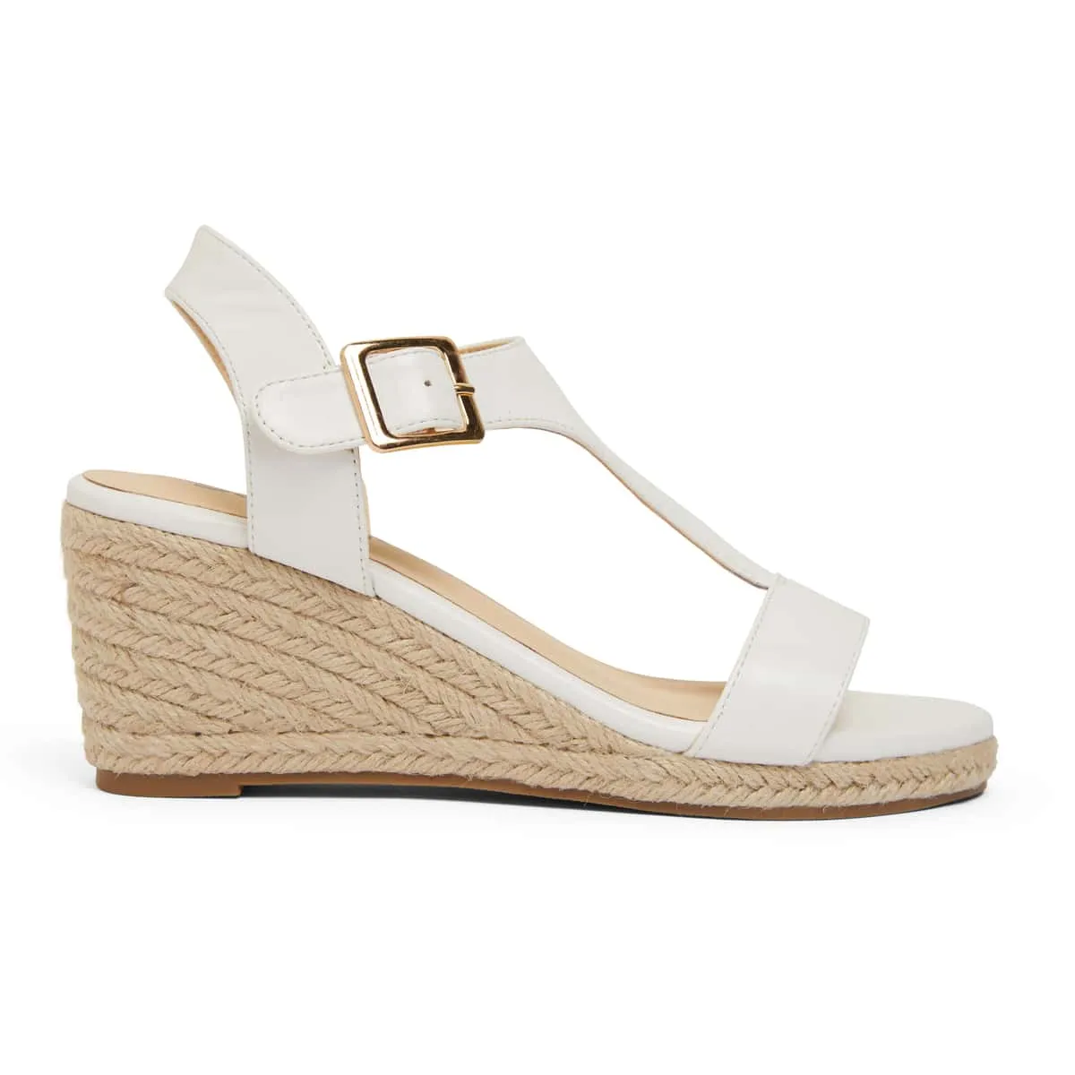 Anchor Espadrille in White Fabric