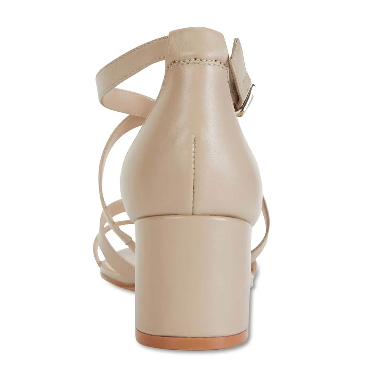 Andie Heel in Nude Leather