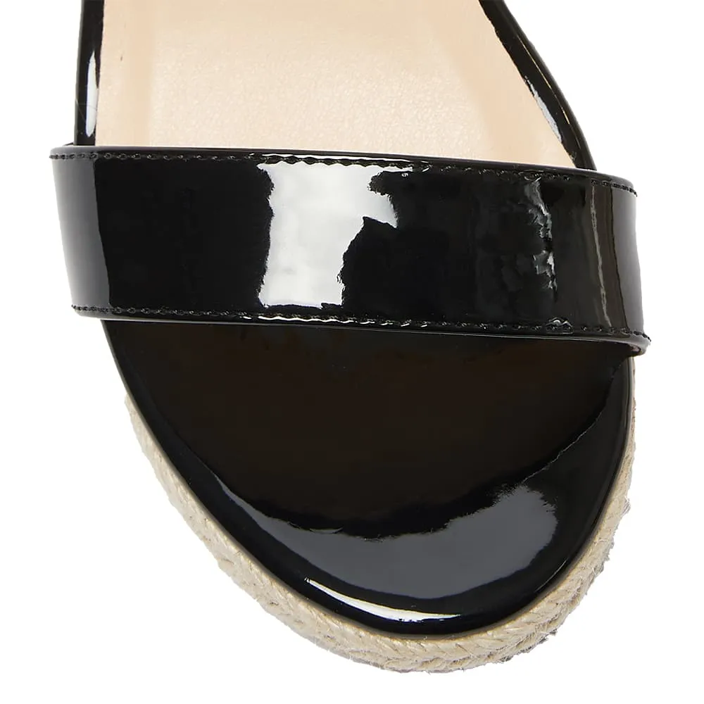 Annie Wedge in Black Patent