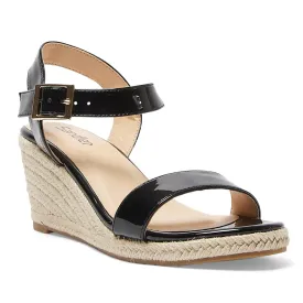 Annie Wedge in Black Patent