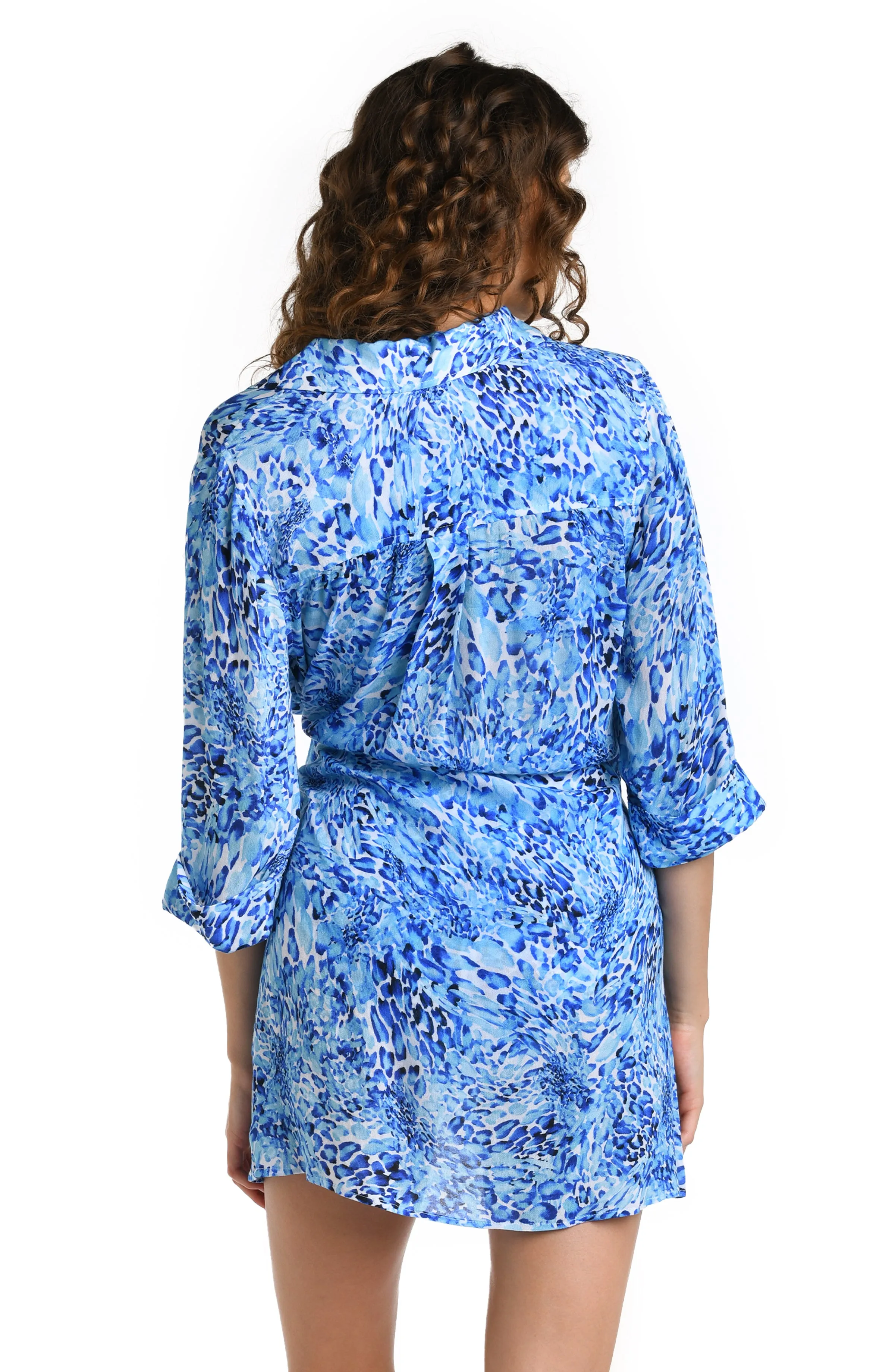 Aquatic Nature Wrap Dress Cover Up