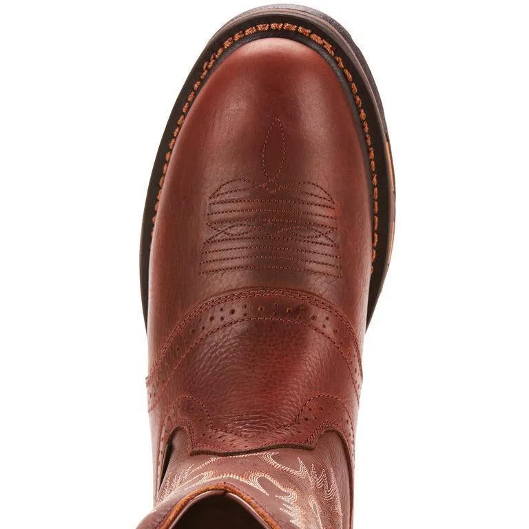 Ariat Men's WorkHog Pull-On 10" Soft Toe Western Work Boot - Copper - 10001187