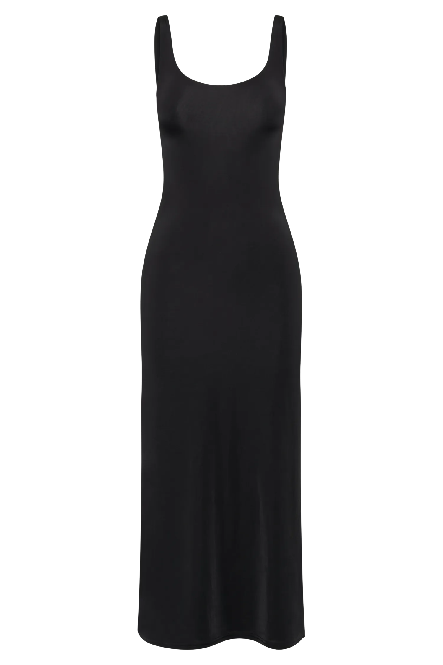 Augustine Slinky Scoop Midi Dress - Black