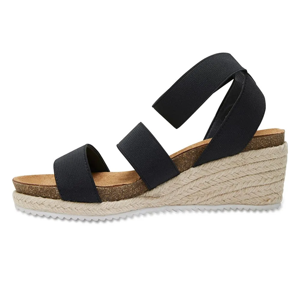 Babe Espadrille in Black Fabric