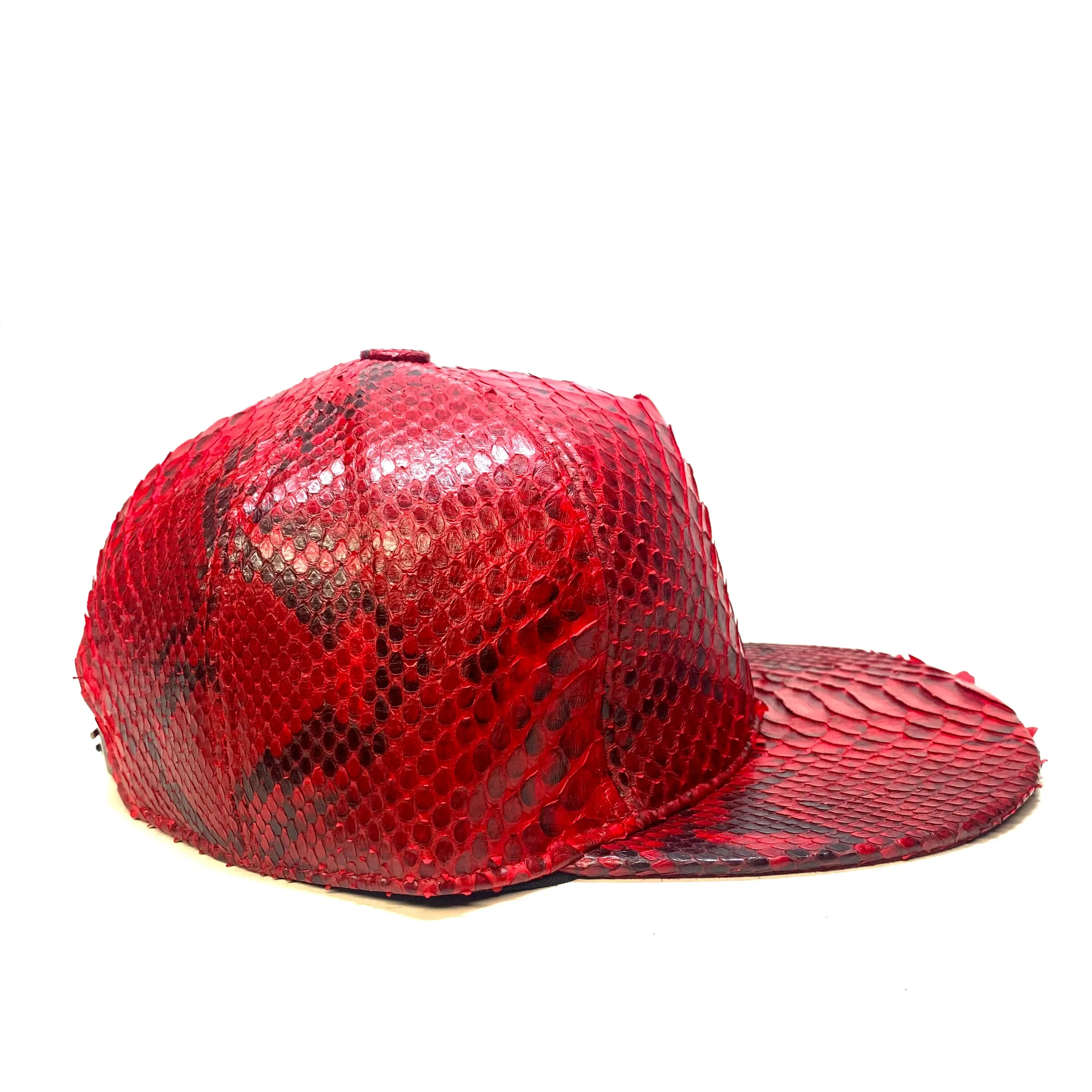 Barya NewYork All-Over Red Python Strap-Back Hat