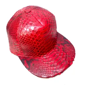 Barya NewYork All-Over Red Python Strap-Back Hat