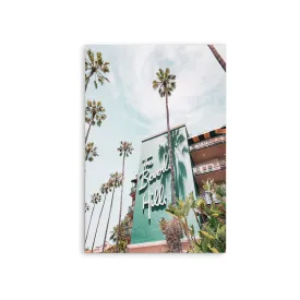 Beverly Hills Hotel - Vintage Retro Mid Century Modern - Stretched Canvas Print or Framed Fine Art Print - Artwork