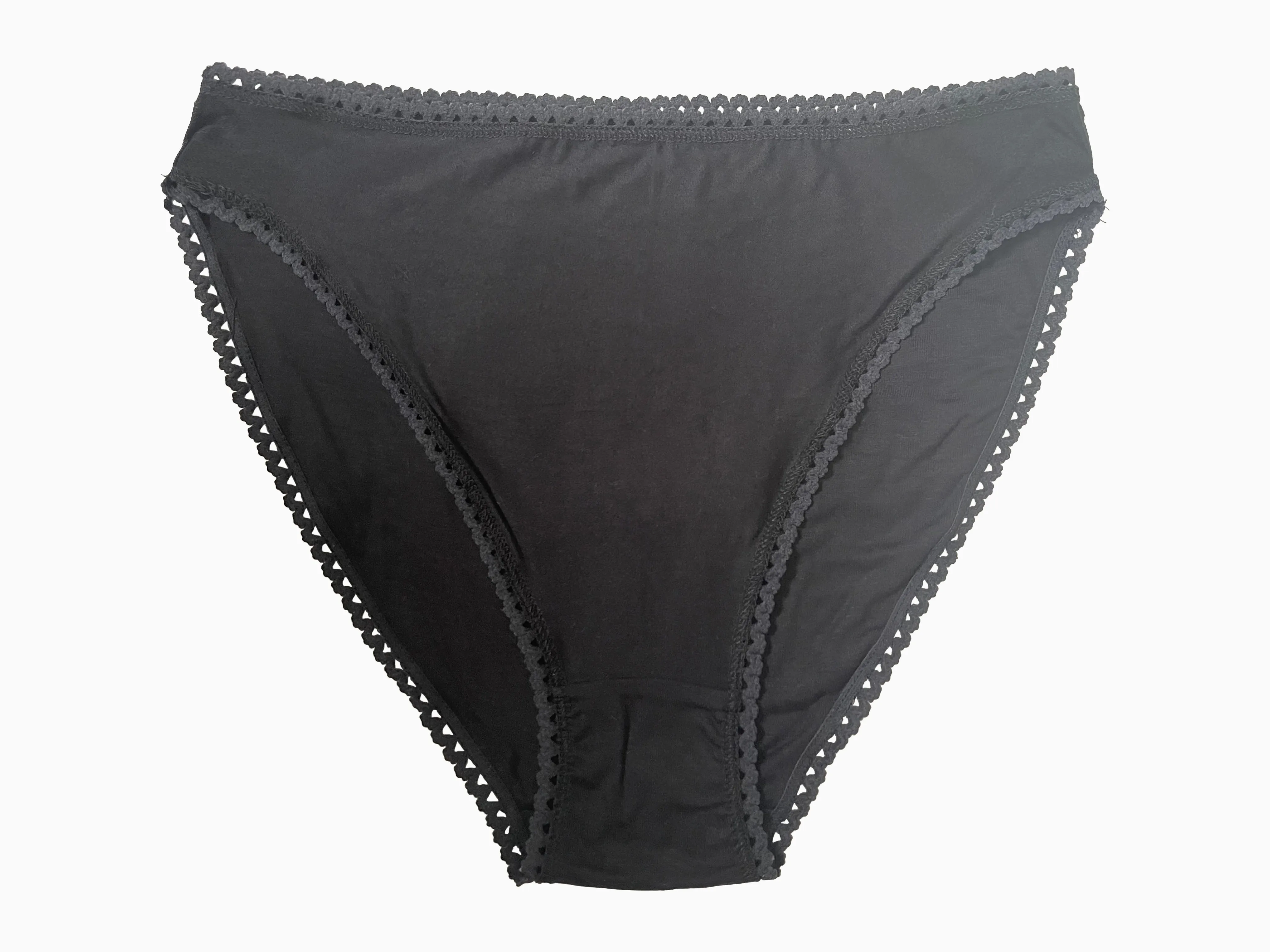 Black High Leg Brief