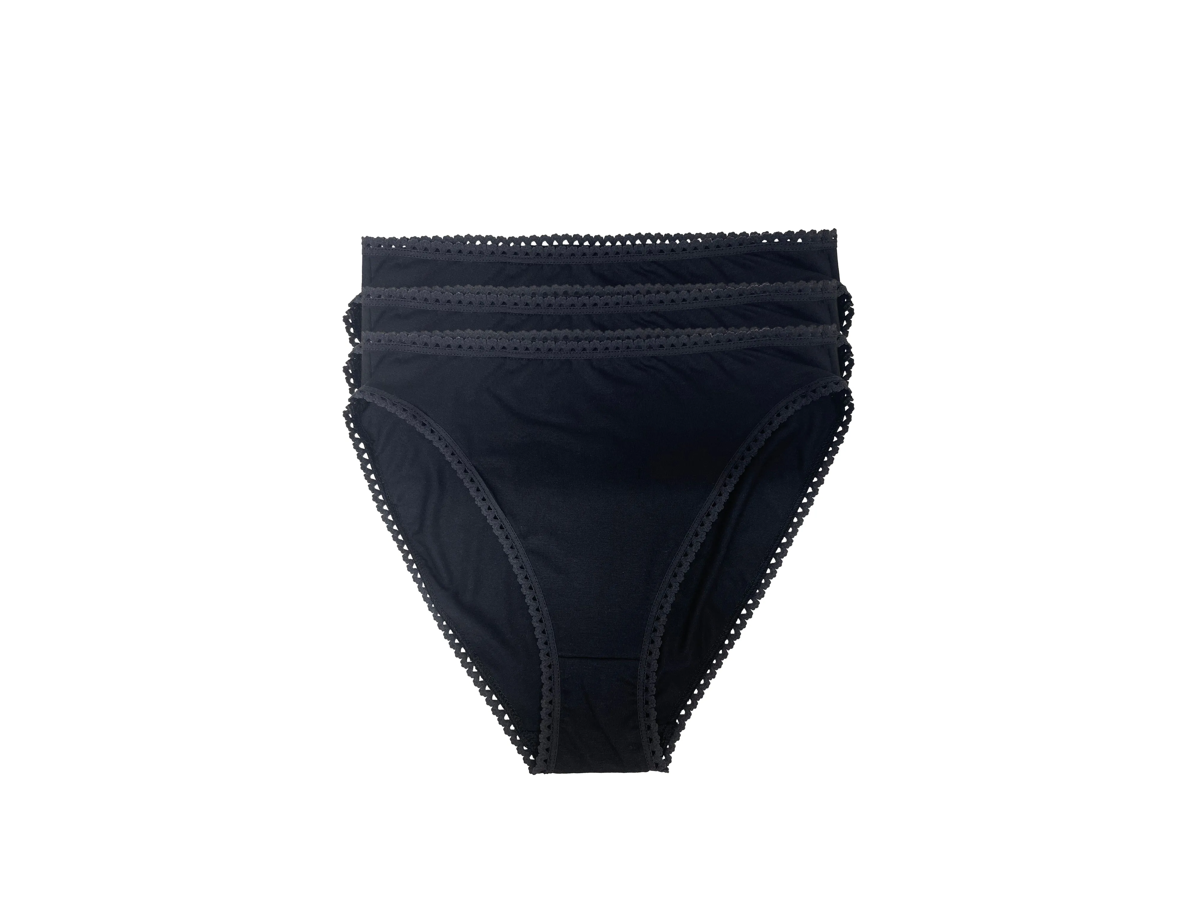 Black High Leg Brief