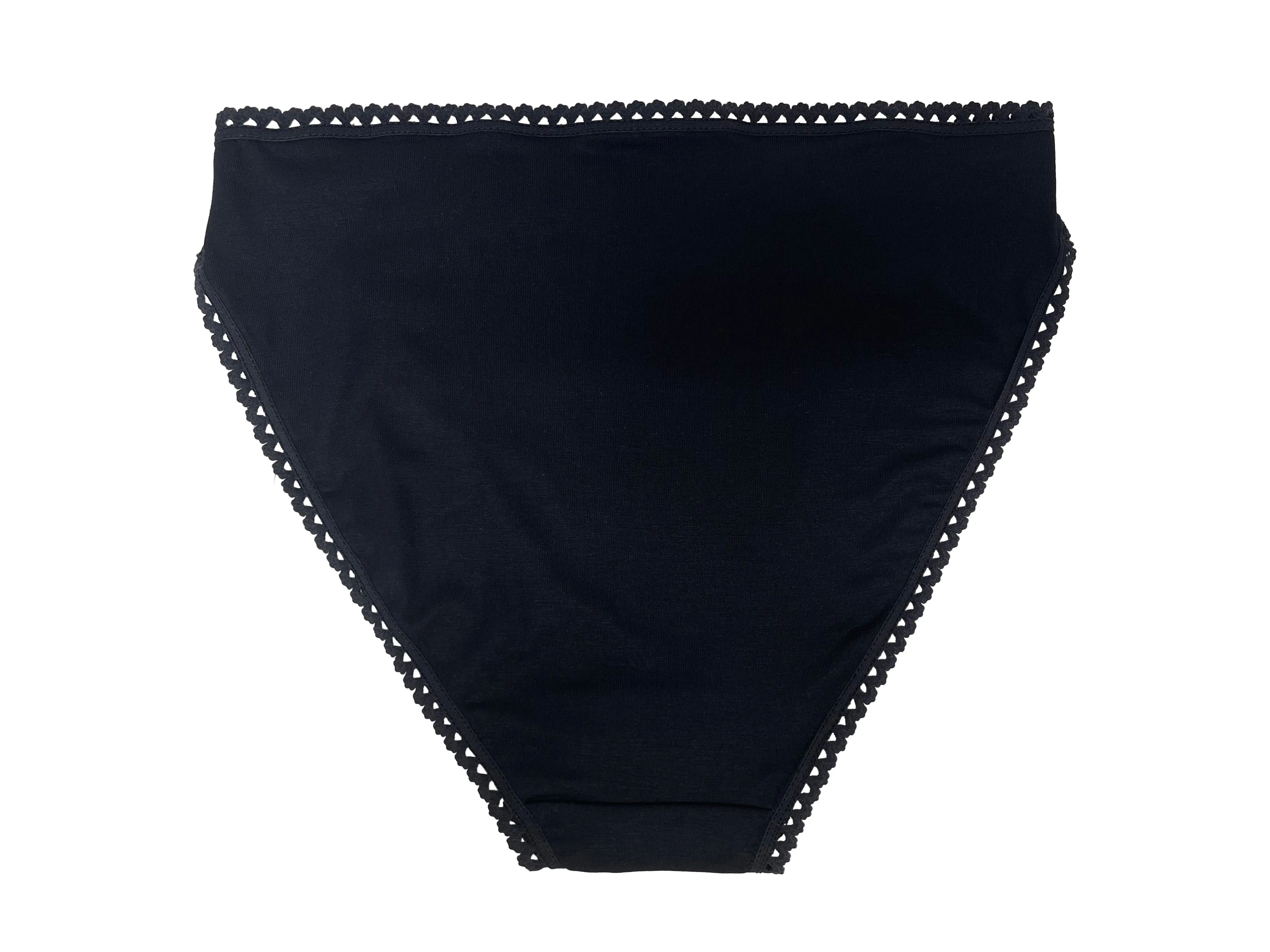 Black High Leg Brief